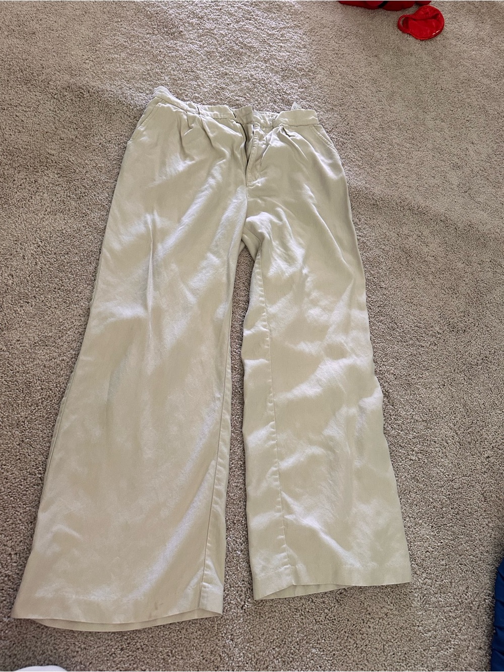 Abercrombie & Fitch Light Beige Wide-Leg Pants - Picture 7 of 8